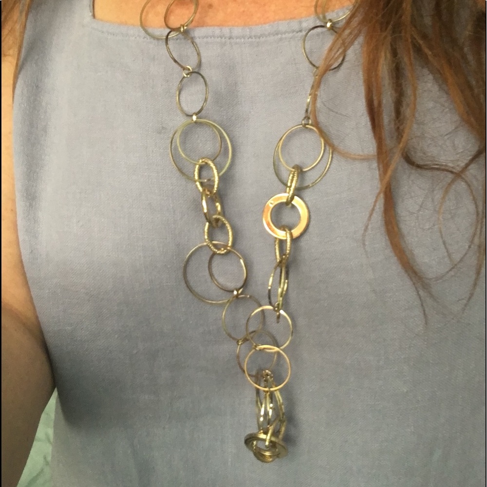 Golden Stella gold plated hooped necklace